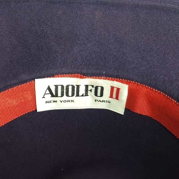 Adolfo II Women's Vtg Esccello Purple 100% Wool Felted OS Fedora Hat - Picture 7 of 13